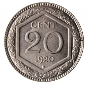 20 Centesimi 1920; NI; Mont. ... 
