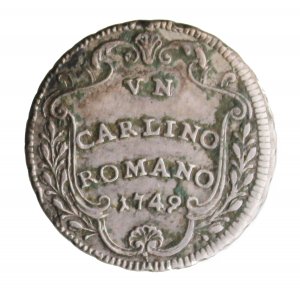 Carlino romano 1749 A. VIII; AG