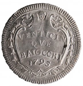 25 Baiocchi 1795 a. XXI; Ag; ... 