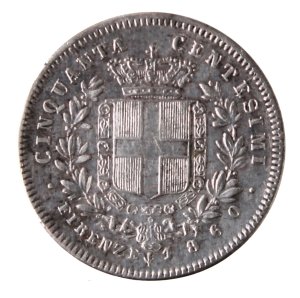  50 Centesimi 1860 Firenze; ... 