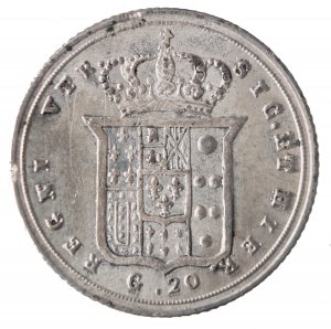 20 Grana 1848, AG; Mont. 891