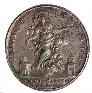 Medaglia 1755 la Vergine assunta ... 