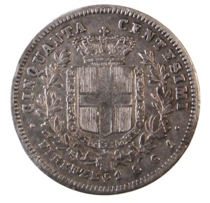  50 Centesimi 1861 Firenze; ... 