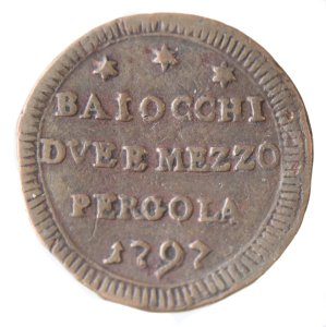 2 Baiocchi e mezzo 1796; CU, Gr. ... 