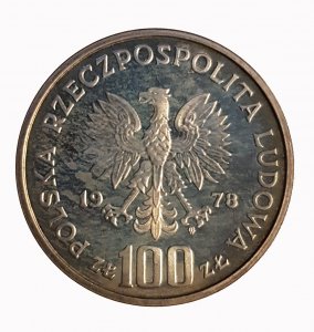  100 Zloty 1978; AG, Gr.:16.7 ... 