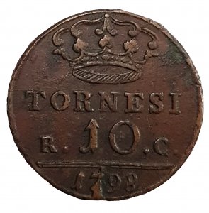 10 tornesi 1798, CU; Mont. 259; NC