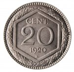 20 Centesimi 1920; NI; Mont. 302  ... 