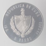 5 pesos 1985; AG 999 Gr: ... 
